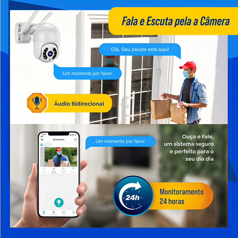 Kit com 2 Câmeras IP Wi-Fi iCSee – Uso Externo - Imagem 5
