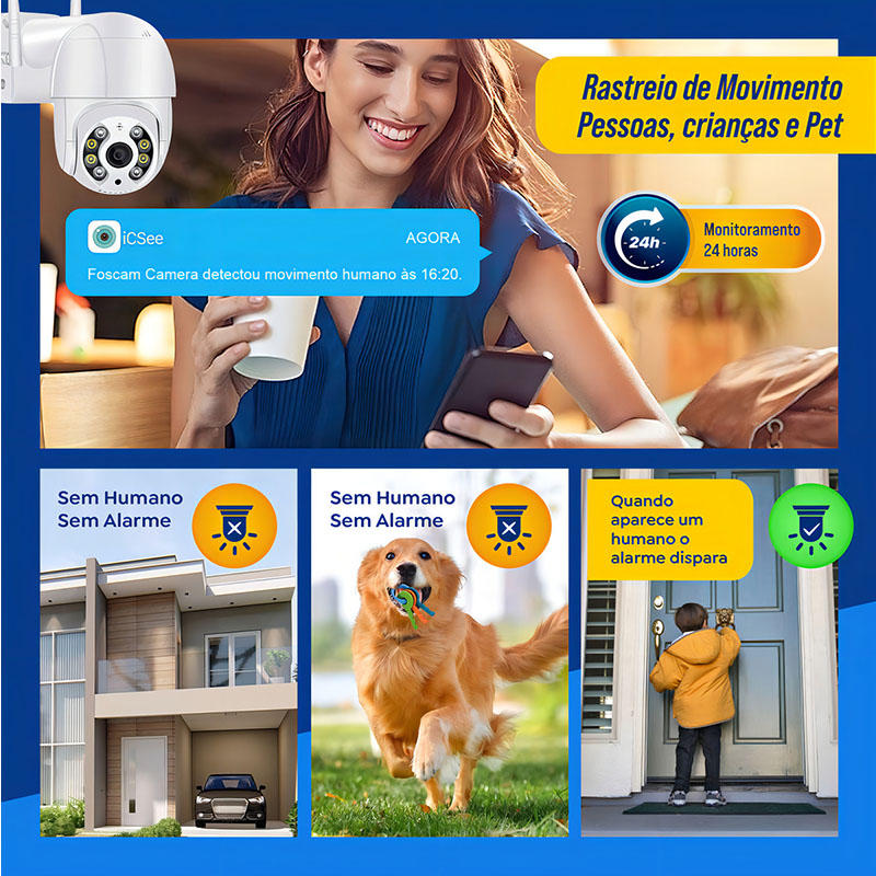Kit com 2 Câmeras IP Wi-Fi iCSee – Uso Externo - Imagem 7
