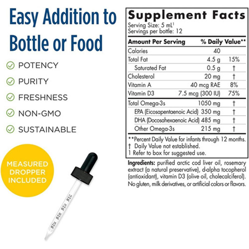 Nordic Naturals Baby’s DHA – Ômega 3 DHA para Bebês (Sem Sabor) - Imagem 2